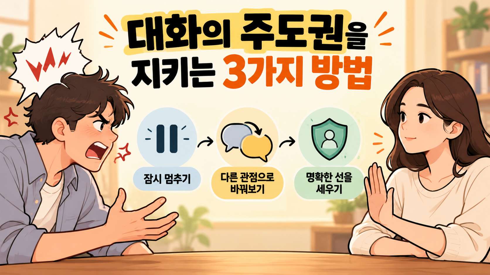 상대가 나를 몰아붙일 때, 대화의 주도권을 지키는 3가지 방법 이미지 1