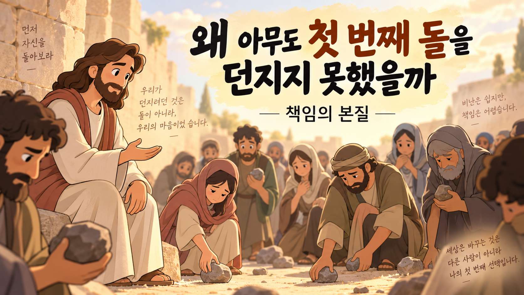 왜 아무도 첫 번째 돌을 던지지 못했을까 — 책임의 본질 이미지 1